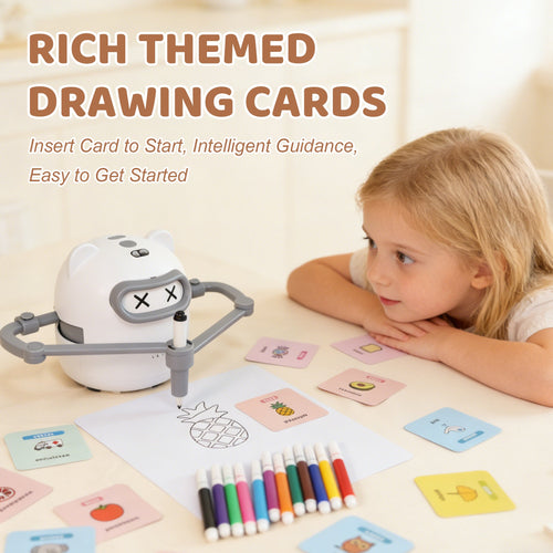 Kids' Intelligent Drawing Robot Combo | QR Code Guided Coloring Toy