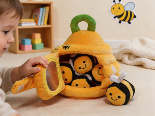 Soft Baby Beehive with 5 Sensory Bees