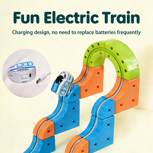 Block Train Track Set