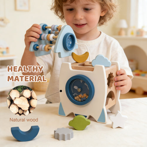 Wooden Rocket Toy