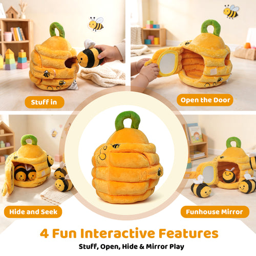 Soft Baby Beehive with 5 Sensory Bees