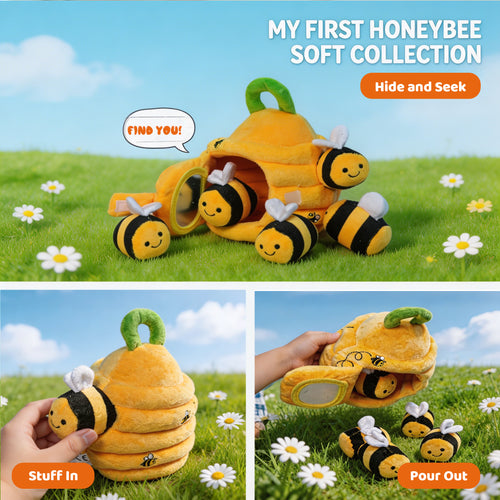 Soft Baby Beehive with 5 Sensory Bees