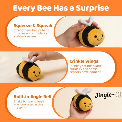 Soft Baby Beehive with 5 Sensory Bees