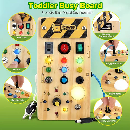 Flashtoy Wooden Busy Board