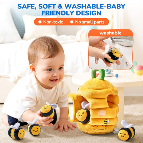 Soft Baby Beehive with 5 Sensory Bees