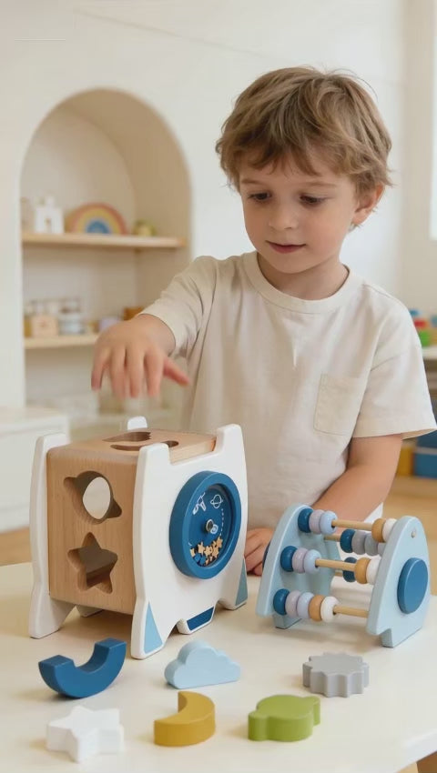 Wooden Rocket Toy